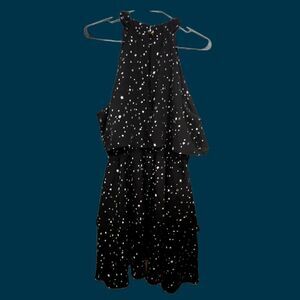 Mudpie Pacey Flounce Star design, sleeveless, midi length dress. Size Large.